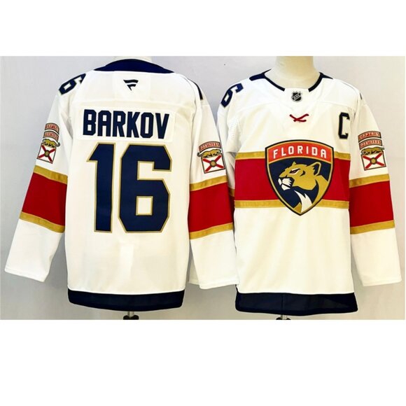 Mens Aleksander Barkov White Jersey Stitched